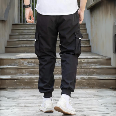 ATHANASIOS - Stylische Herren Cargo-Hose mit verstellbarem Kordelzug