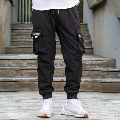 ATHANASIOS - Stylische Herren Cargo-Hose mit verstellbarem Kordelzug