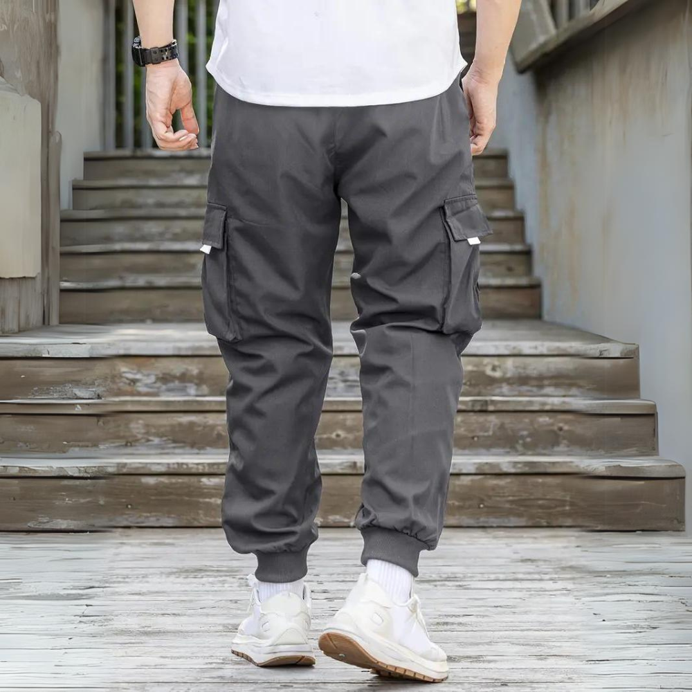 ATHANASIOS - Stylische Herren Cargo-Hose mit verstellbarem Kordelzug