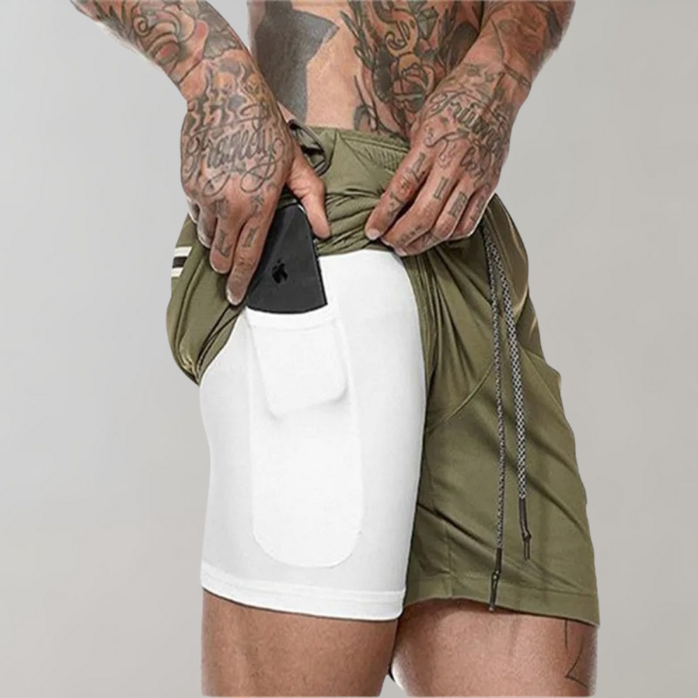 Elliot - Vielseitige 2-in-1 Fitness-Shorts für Männer