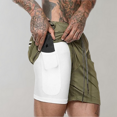Elliot - Vielseitige 2-in-1 Fitness-Shorts für Männer