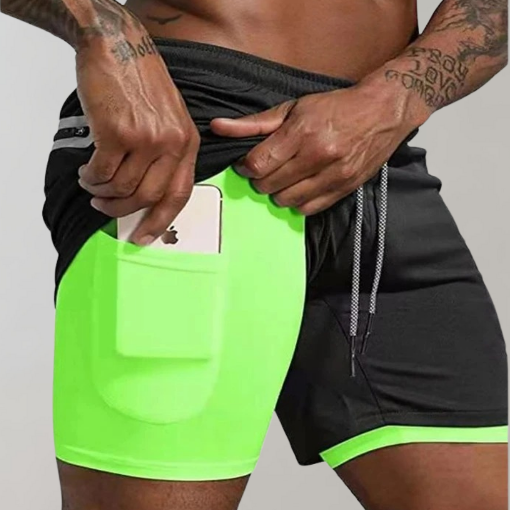 Elliot - Vielseitige 2-in-1 Fitness-Shorts für Männer
