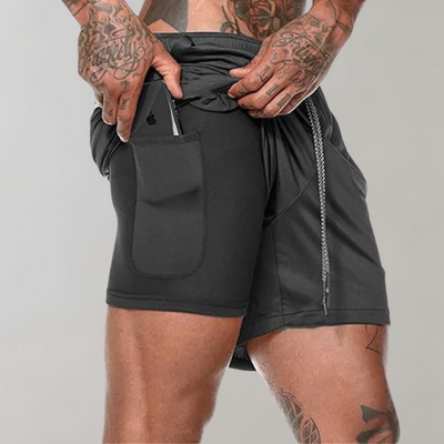 Elliot - Vielseitige 2-in-1 Fitness-Shorts für Männer