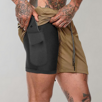Elliot - Vielseitige 2-in-1 Fitness-Shorts für Männer