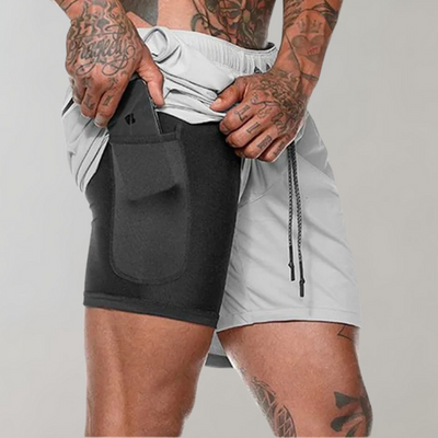 Elliot - Vielseitige 2-in-1 Fitness-Shorts für Männer