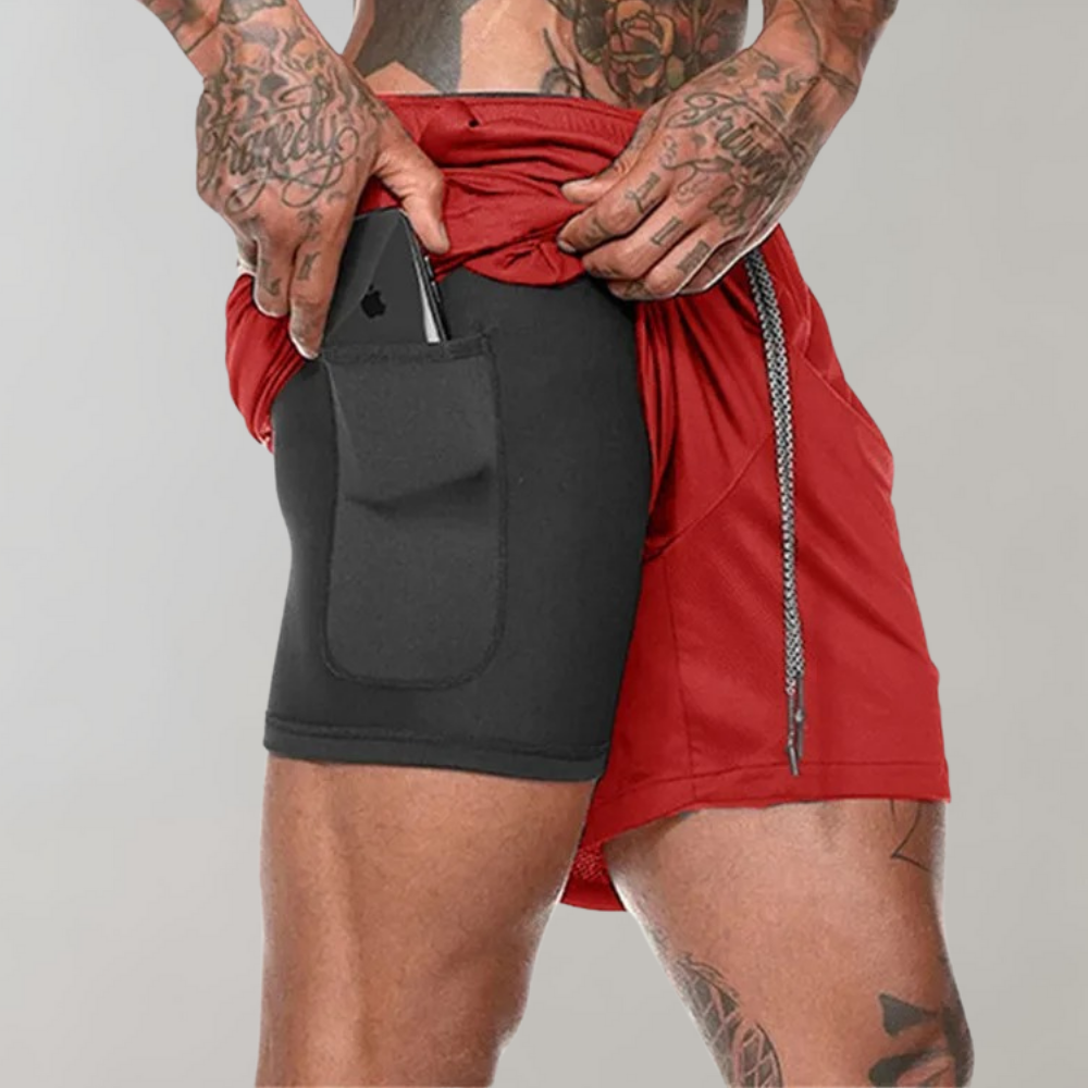 Elliot - Vielseitige 2-in-1 Fitness-Shorts für Männer