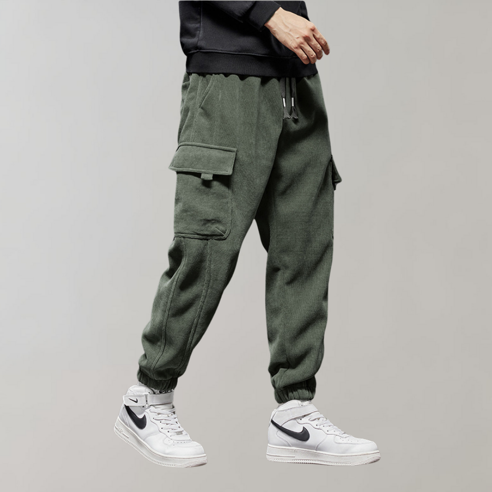Osvald - Stilvolle lässige Cord-Cargo-Hose für Männer