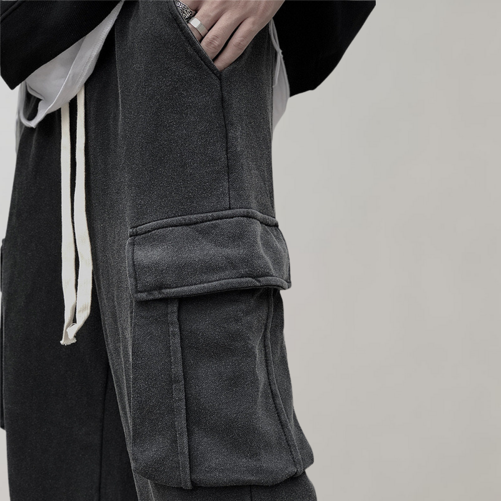 Tjalfe - Stylische Cargo-Hose aus Cord mit verstellbarem Kordelzug