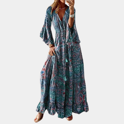 Agathe - Bezauberndes böhmisches Maxikleid für Frauen