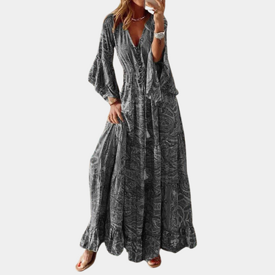 Agathe - Bezauberndes böhmisches Maxikleid für Frauen