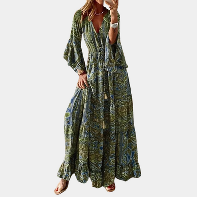 Agathe - Bezauberndes böhmisches Maxikleid für Frauen