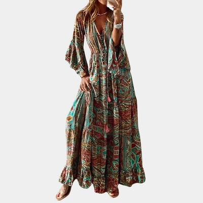 Agathe - Bezauberndes böhmisches Maxikleid für Frauen