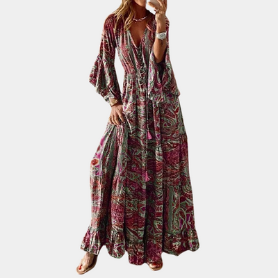 Agathe - Bezauberndes böhmisches Maxikleid für Frauen