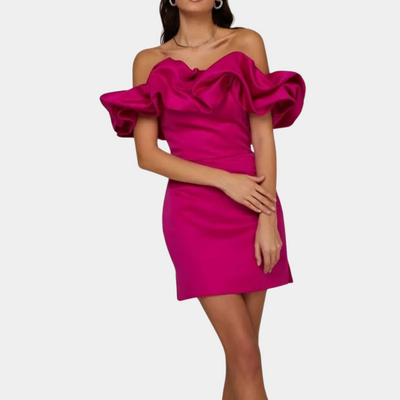 Verführerisches Minikleid mit Rüschen für Damen von Ambre