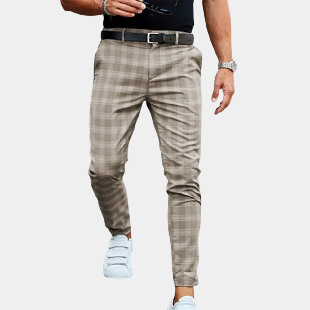 Delmore - Trendige karierte Herrenhosen für einen stilvollen Look
