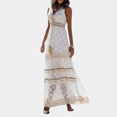Amandine - Schickes böhmisches Maxikleid für Frauen mit schlichter Eleganz