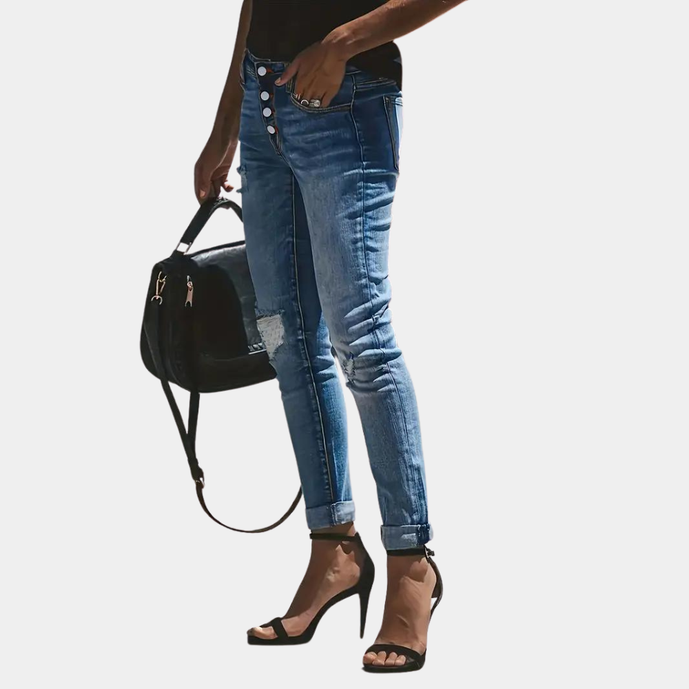 Harriet - Trendy gerippte Freizeitjeans