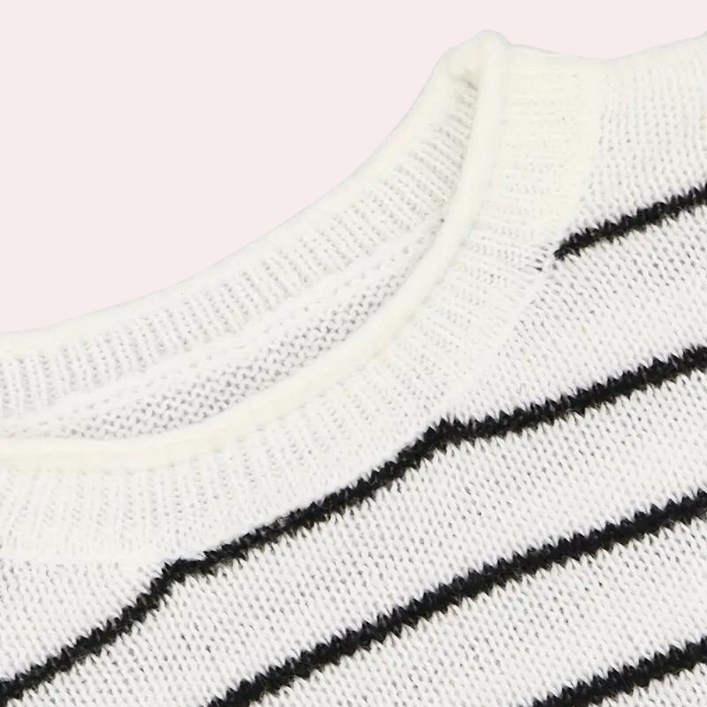 Trendy Urzula - Gestreifter Damenpullover von High Quality Knitwear