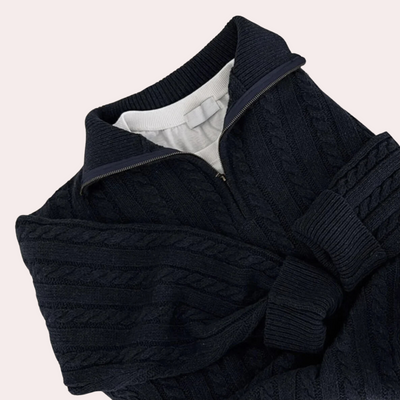 Schicker Damenpullover mit halbem Reißverschluss - perfekt für jede Gelegenheit!