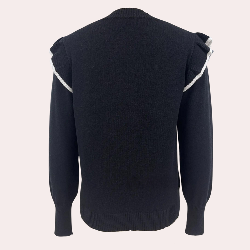 Sofia - Stylischer und kuscheliger Damenpullover mit trendigen Rüschen