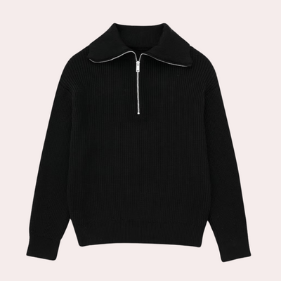 Schicker Damenpullover mit modischem Reißverschluss