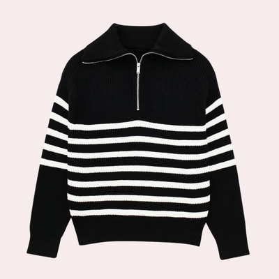 Schicker Damenpullover mit modischem Reißverschluss