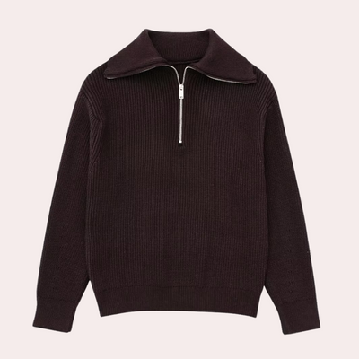 Schicker Damenpullover mit modischem Reißverschluss