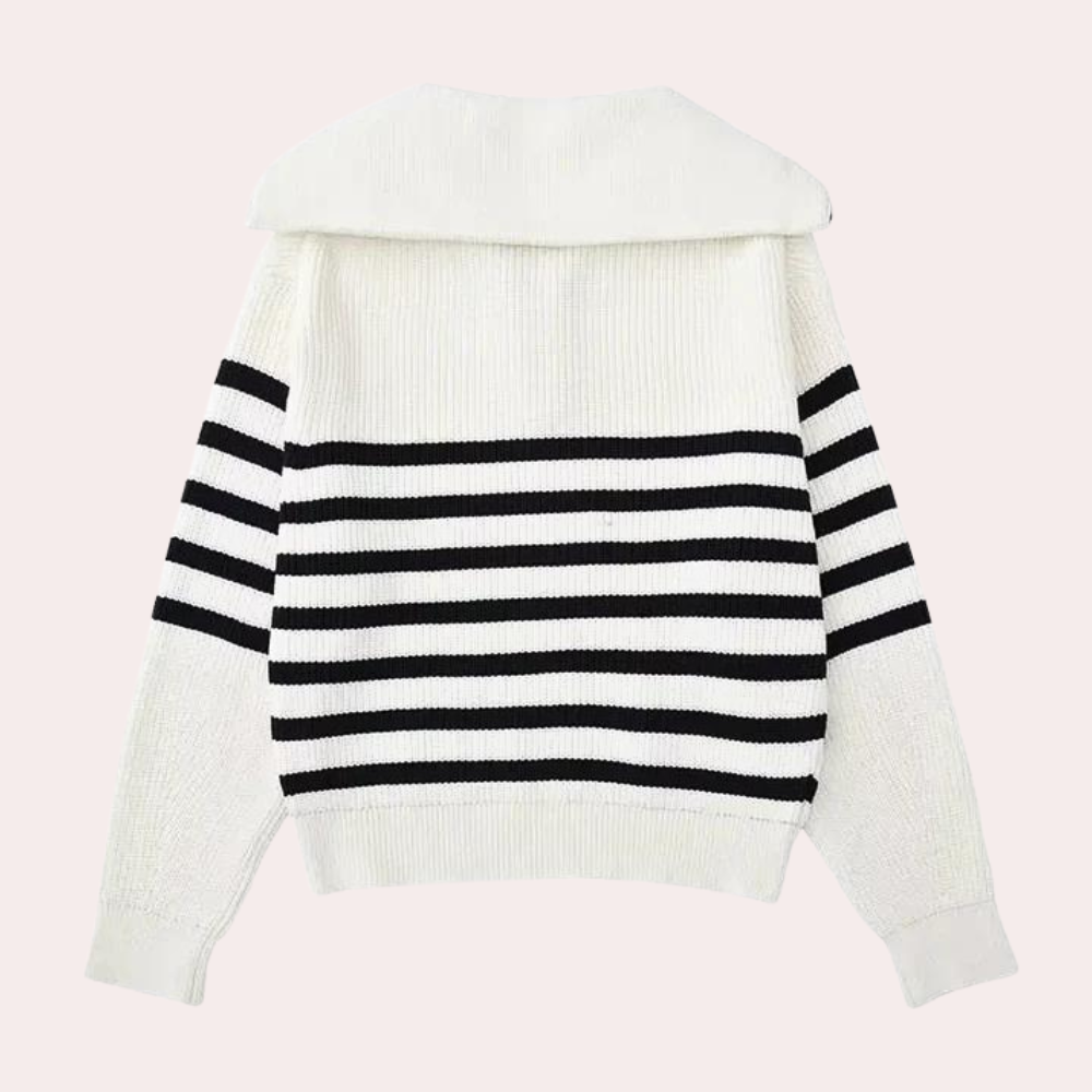 Schicker Damenpullover mit modischem Reißverschluss