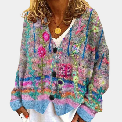 Schicker und fröhlicher Damenpullover für einen modischen Look