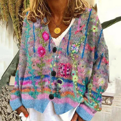 Schicker und fröhlicher Damenpullover für einen modischen Look
