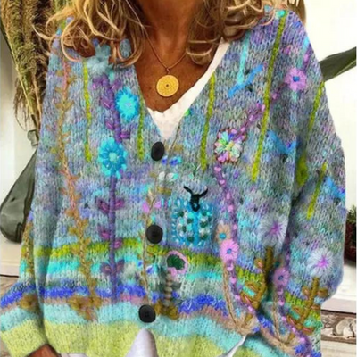 Schicker und fröhlicher Damenpullover für einen modischen Look