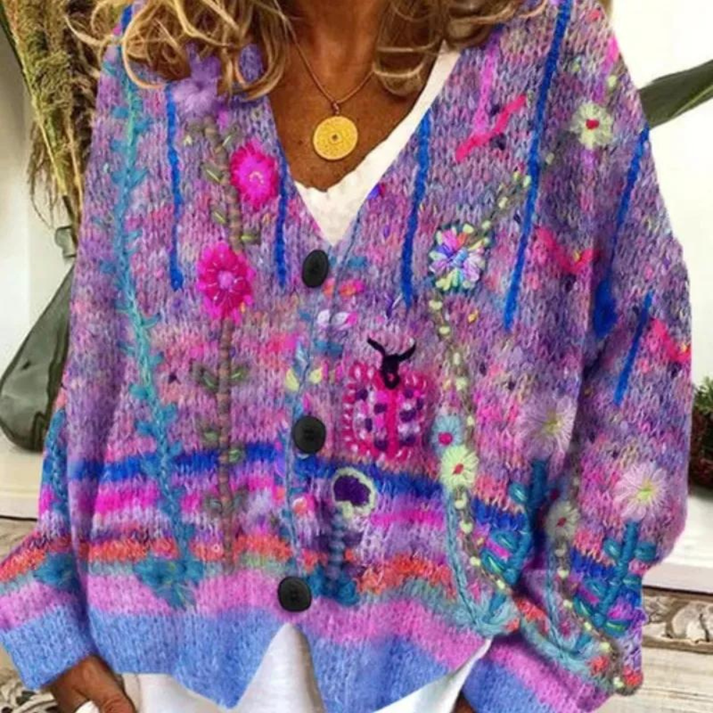 Schicker und fröhlicher Damenpullover für einen modischen Look