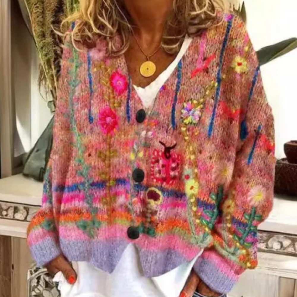 Schicker und fröhlicher Damenpullover für einen modischen Look