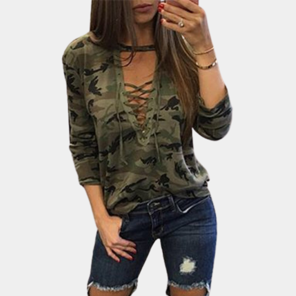 Sidonia - Eleganter und bequemer Camouflage-Pullover für einen trendigen Look
