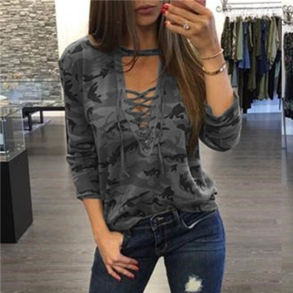 Sidonia - Eleganter und bequemer Camouflage-Pullover für einen trendigen Look