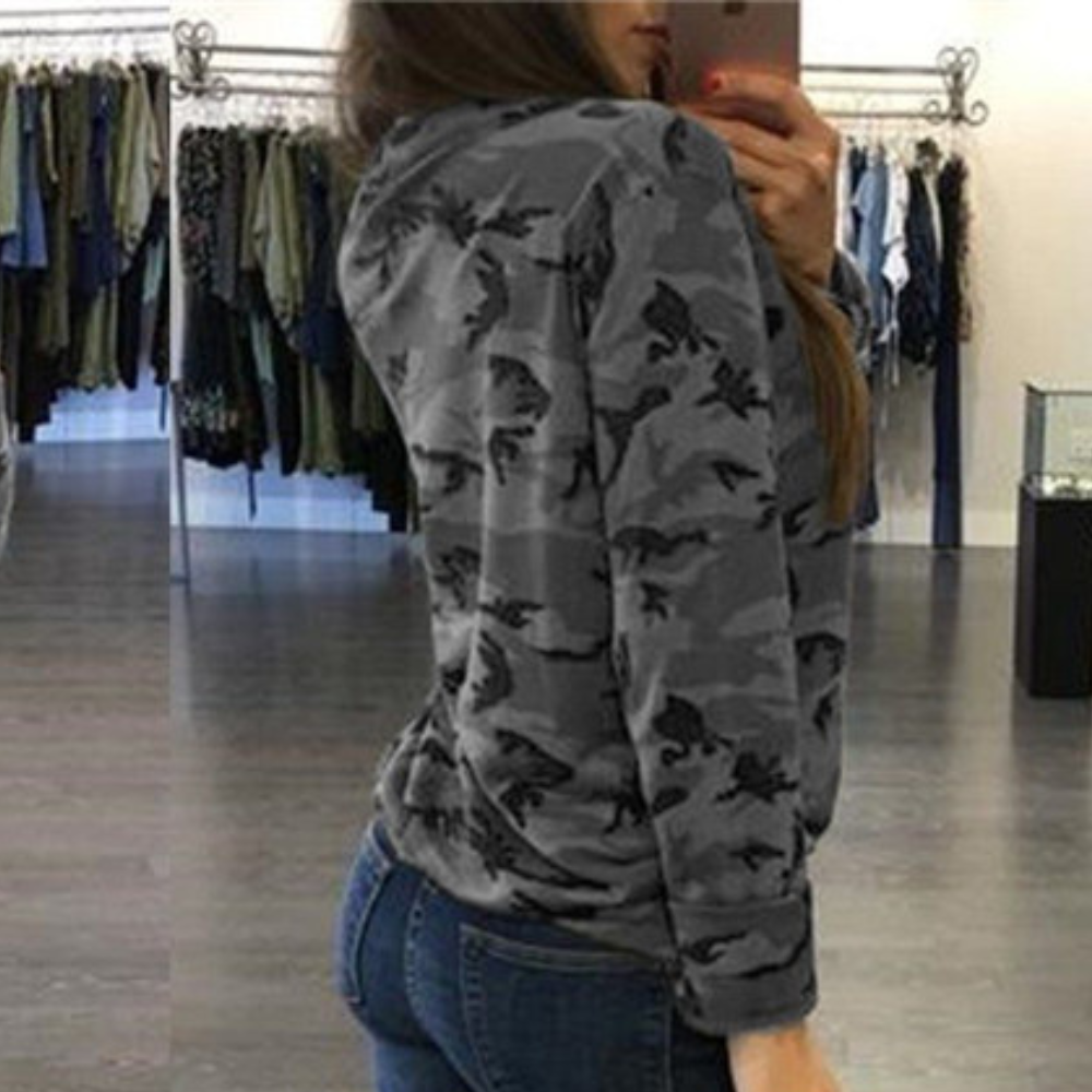 Sidonia - Eleganter und bequemer Camouflage-Pullover für einen trendigen Look