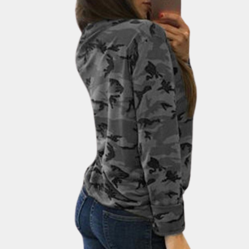 Sidonia - Eleganter und bequemer Camouflage-Pullover für einen trendigen Look