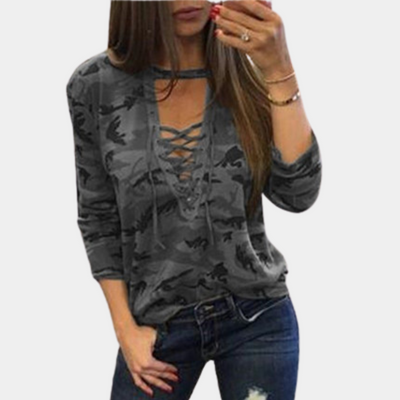 Sidonia - Eleganter und bequemer Camouflage-Pullover für einen trendigen Look