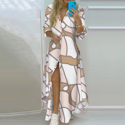 Antonia - Luxuriöses Kleid mit einzigartigem, künstlerischem Zeitungsdesign