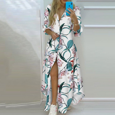 Antonia - Luxuriöses Kleid mit einzigartigem, künstlerischem Zeitungsdesign