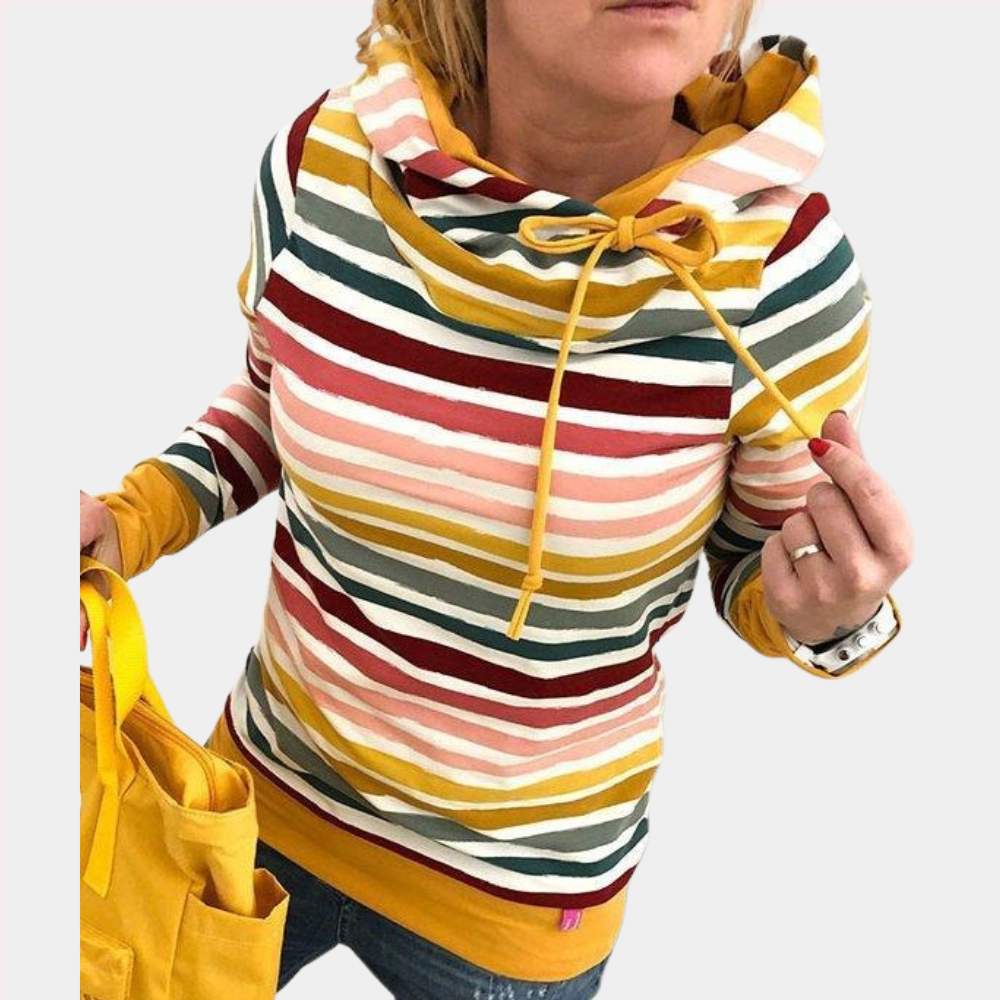 Sanias - Trendiger gestreifter Damenpullover für einen modischen Look
