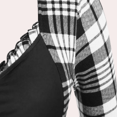 Andrada - Stilvolles Damen-Karokleid für einen raffinierten Look