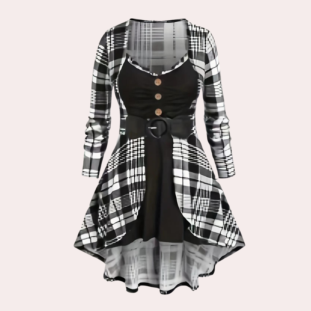 Andrada - Stilvolles Damen-Karokleid für einen raffinierten Look