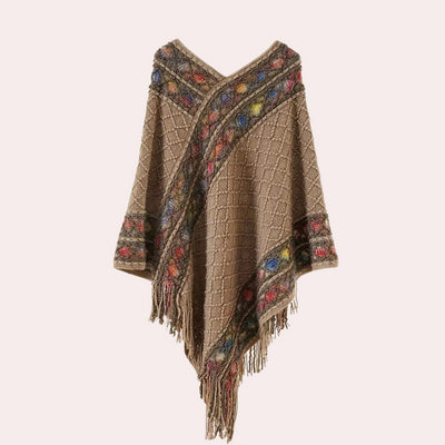 Zoi - Stylischer Boho Poncho für Frauen mit modischem V-Ausschnitt