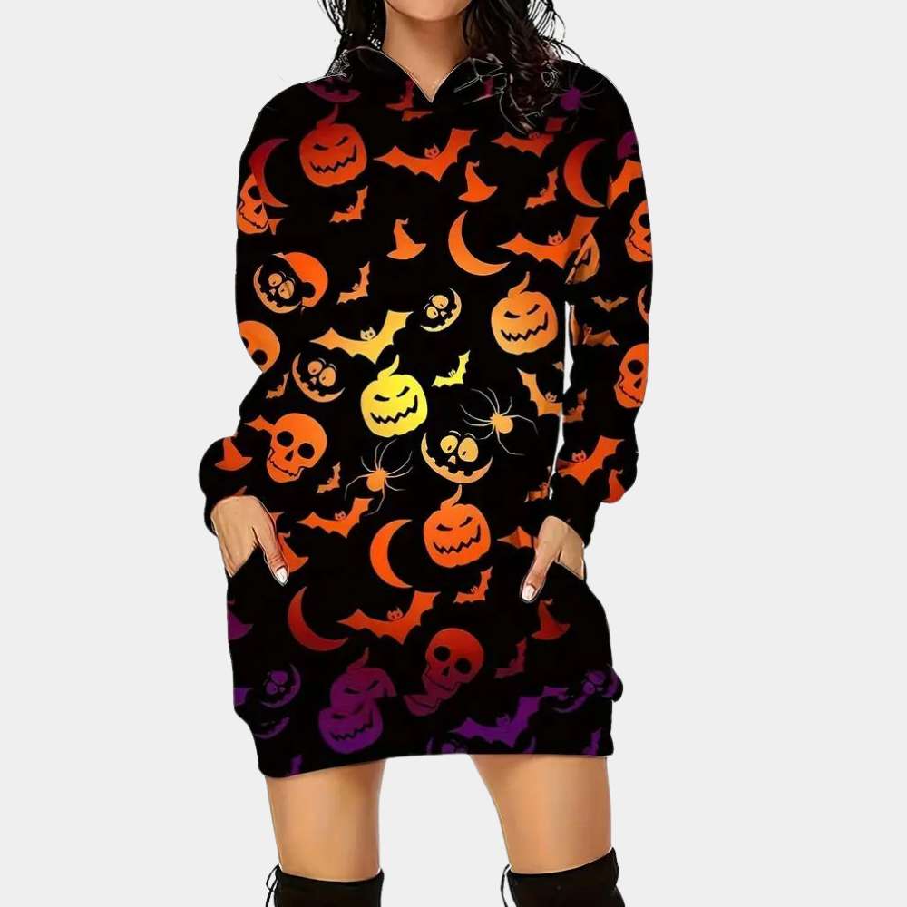 Zsusanna - Modischer Damen Halloween-Kapuzenpullover mit Kapuze