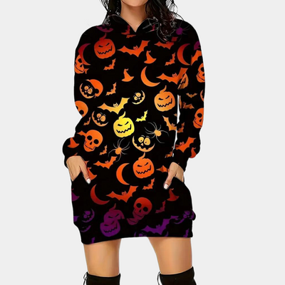 Zsusanna - Modischer Damen Halloween-Kapuzenpullover mit Kapuze