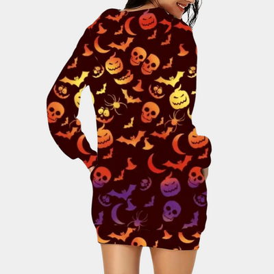 Zsusanna - Modischer Damen Halloween-Kapuzenpullover mit Kapuze