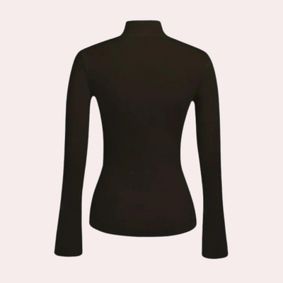 Rudolfa - Luxe Comfort Damen-Wickelpullover mit hohem Halsausschnitt
