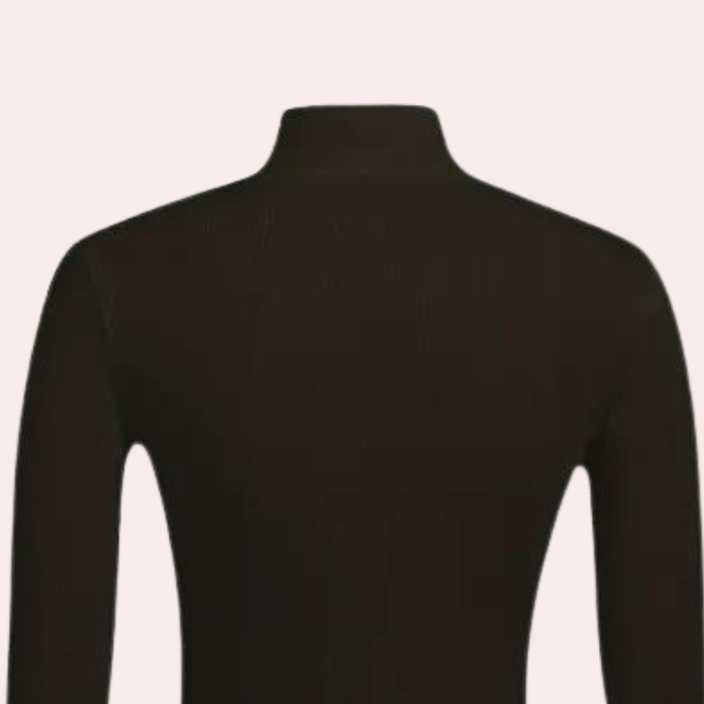 Rudolfa - Luxe Comfort Damen-Wickelpullover mit hohem Halsausschnitt