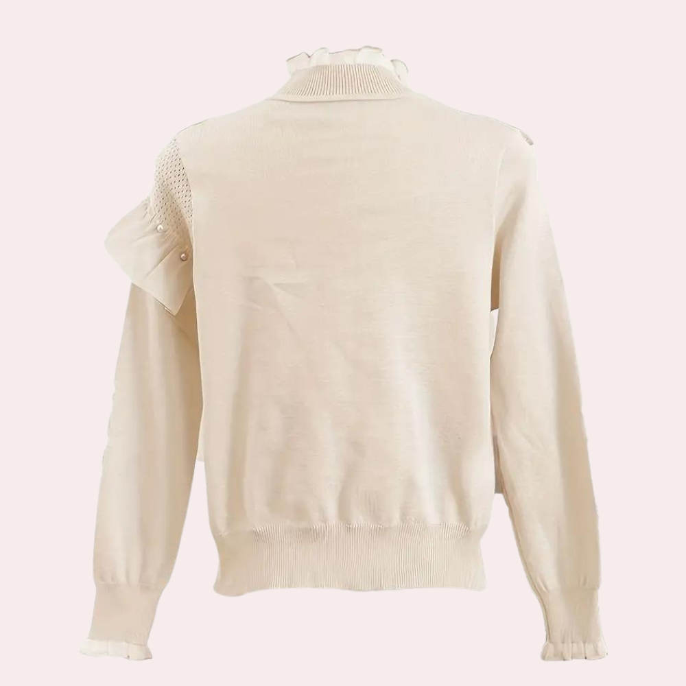 Zuleika - Schicker Damenpullover mit eleganten Perlen verziert